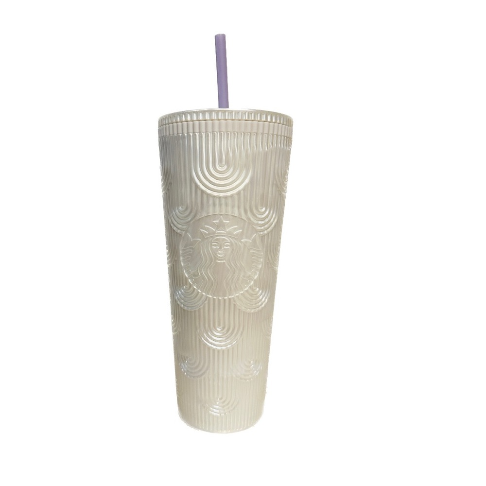 NEW with tags Spring 2023 Starbucks Pearl Mermaid Tumbler Venti Cold Cup Plastic